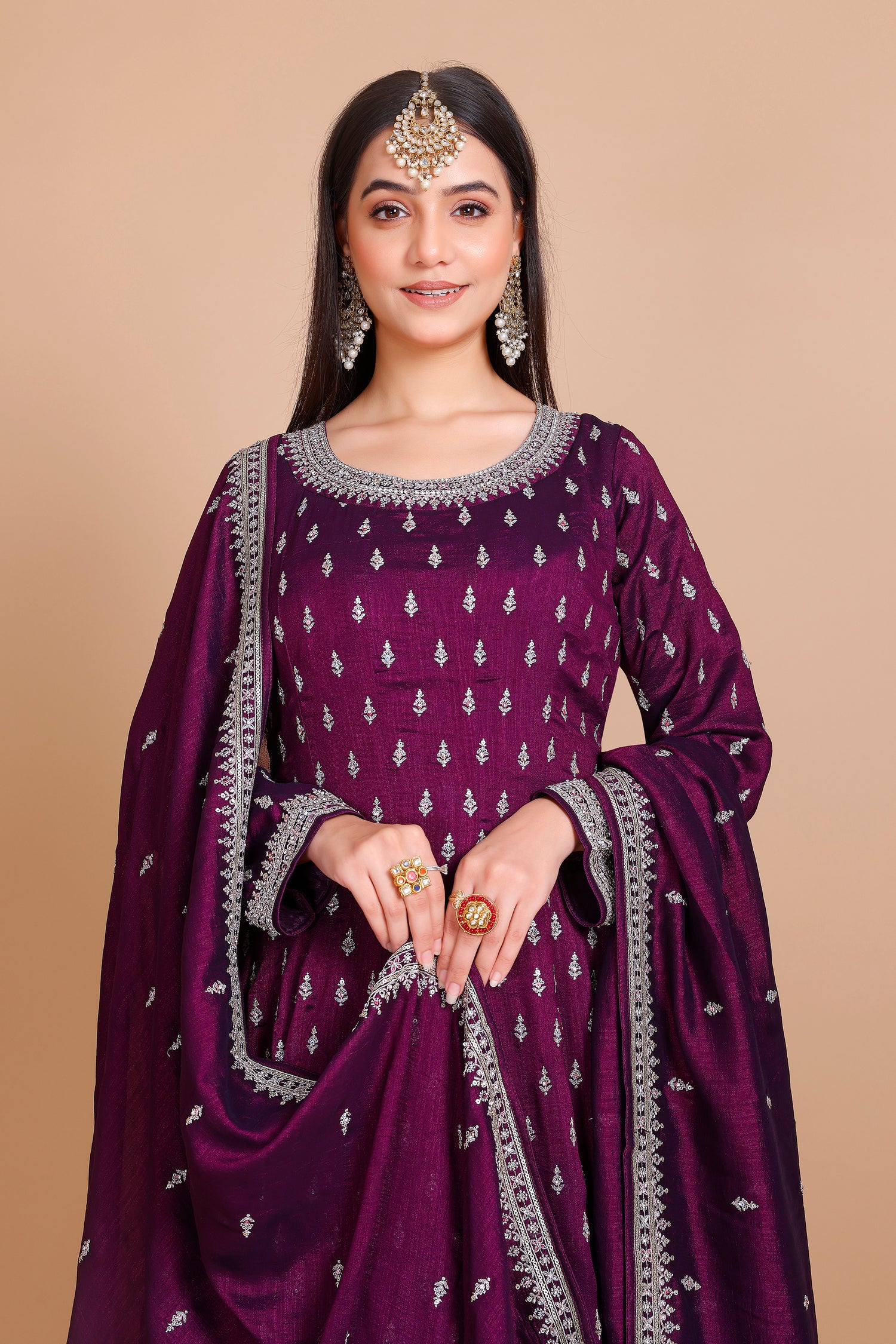 Veda Gown With Dupatta