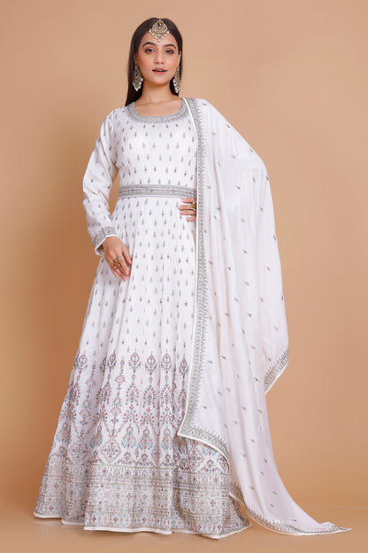 Veda Gown With Dupatta