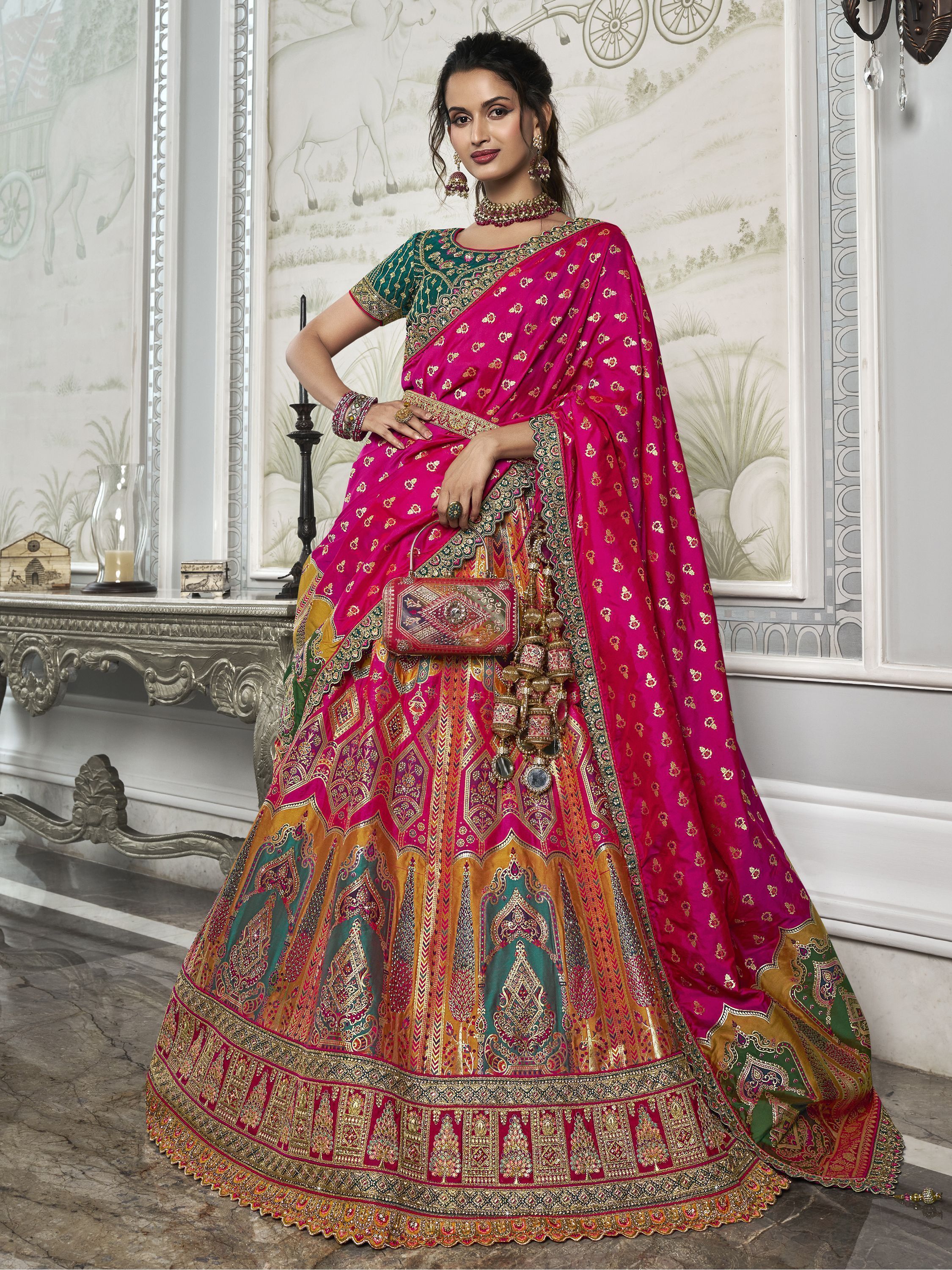 Firoza Unstitched Lehenga Choli