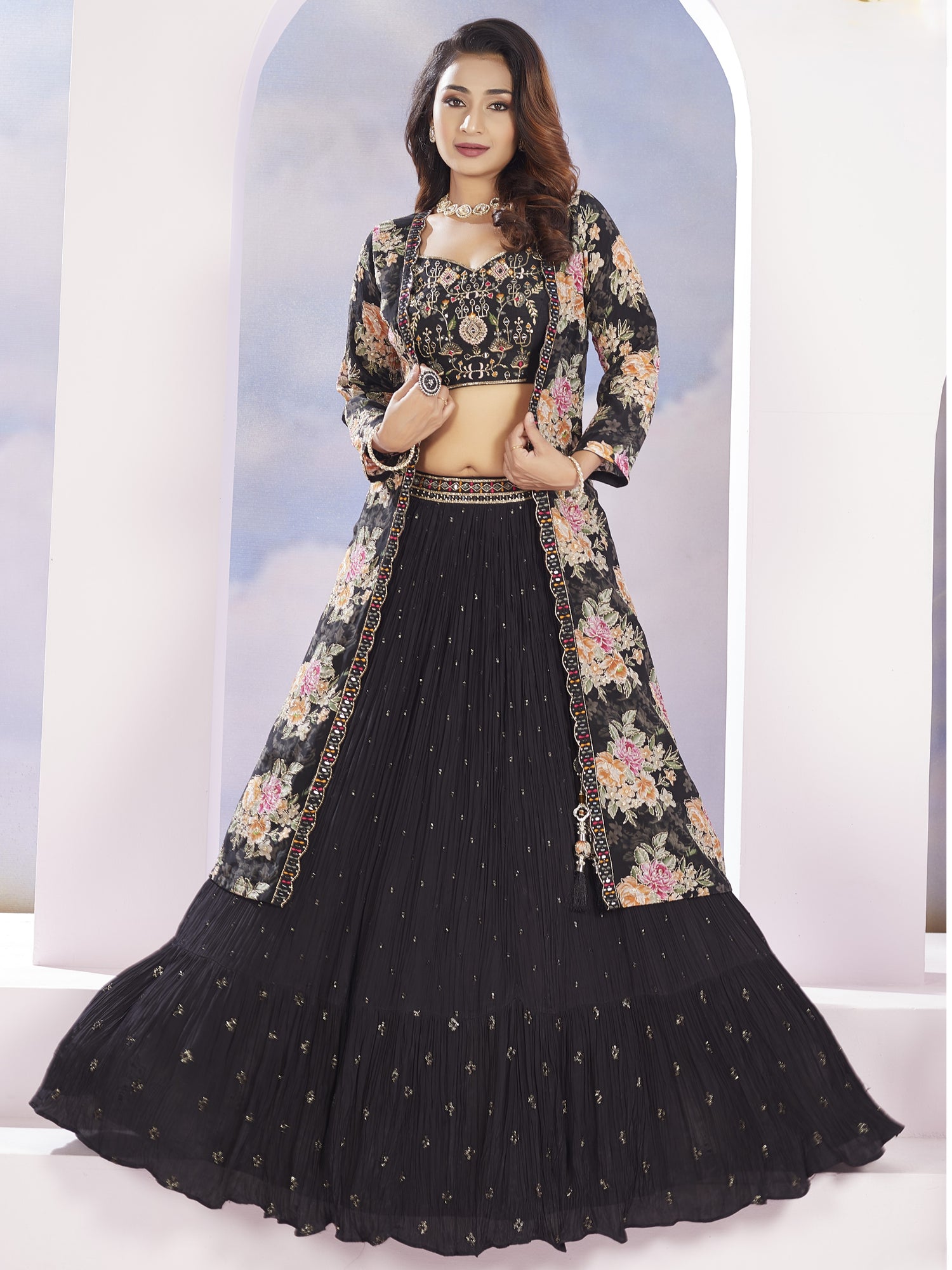 Amara Lehenga Choli With Jacket