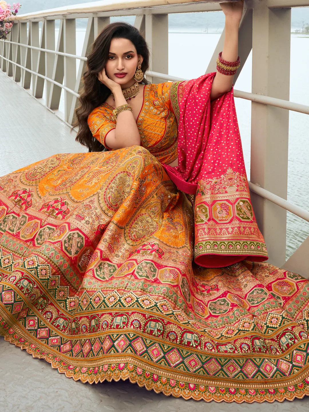 Kamari Unstitched Lehenga Choli