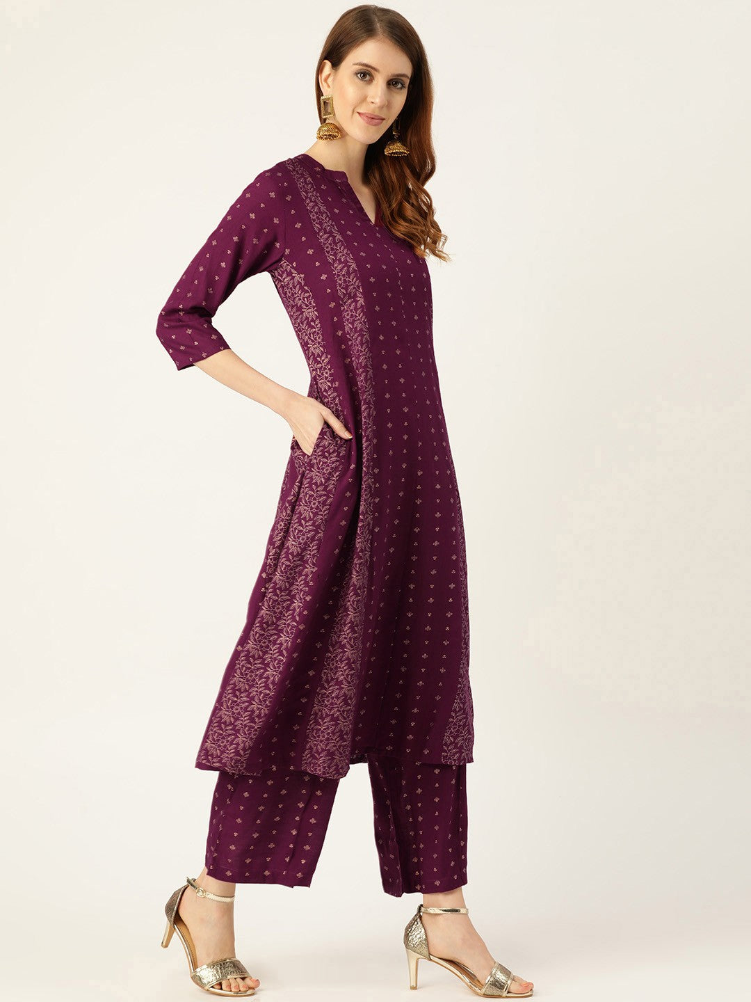 Misha Kurti With Palazzo Suit