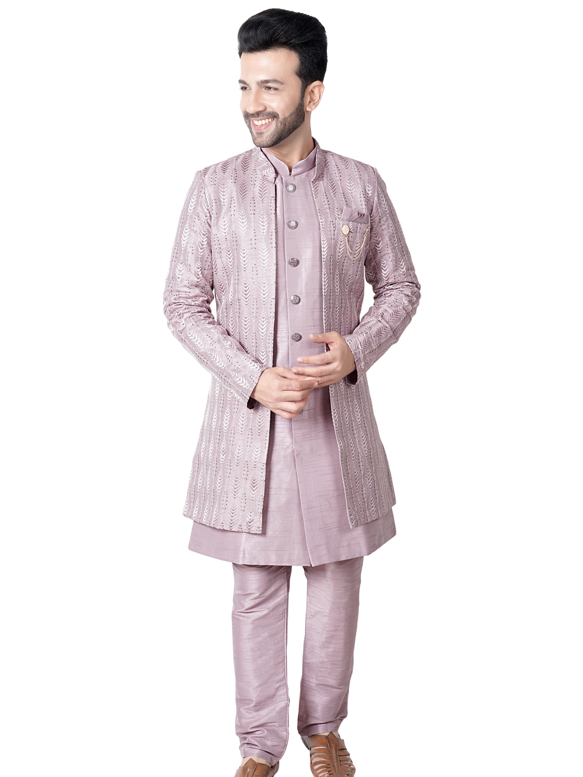 Mens Kurta Set Jacket - Roop Darshan