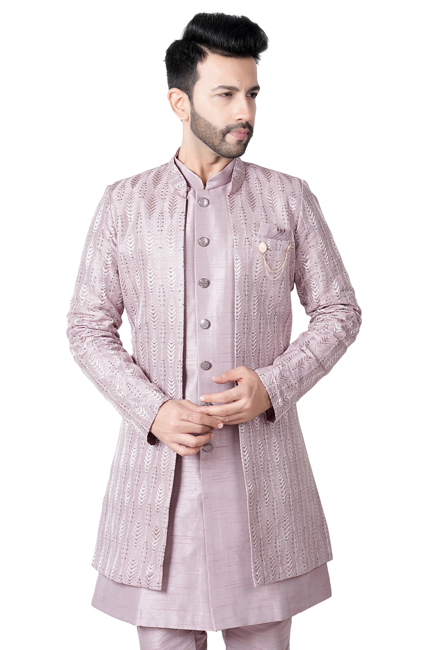 Mens Kurta Set Jacket - Roop Darshan