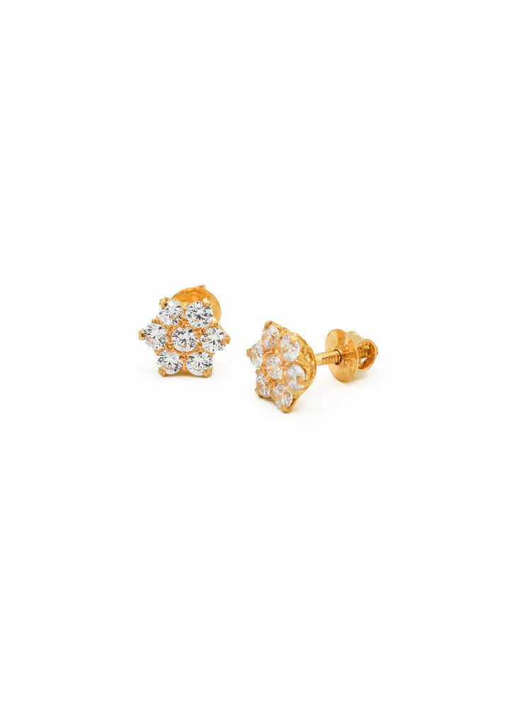 22ct Gold CZ Stud Earrings