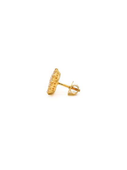 22ct Gold CZ Stud Earrings - Roop Darshan