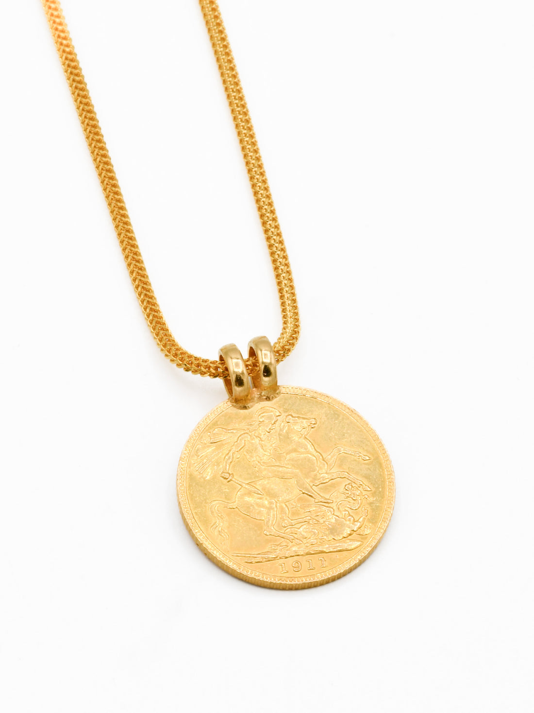 22ct Gold Full Sovereign pendant - Roop Darshan