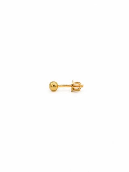 22ct Gold Ball Stud Earrings - Roop Darshan