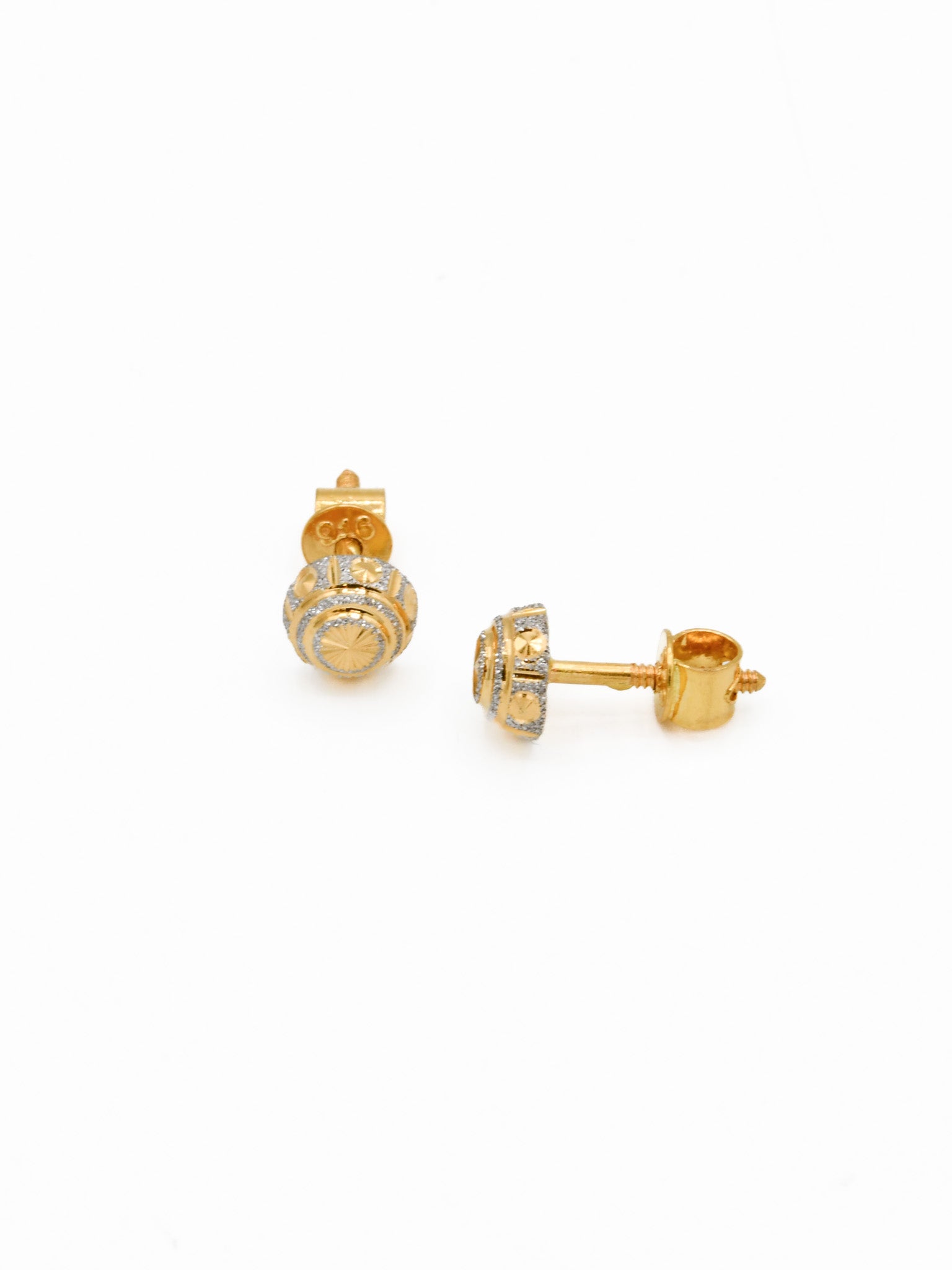 22ct Gold Two Tone Ball Pendant Set