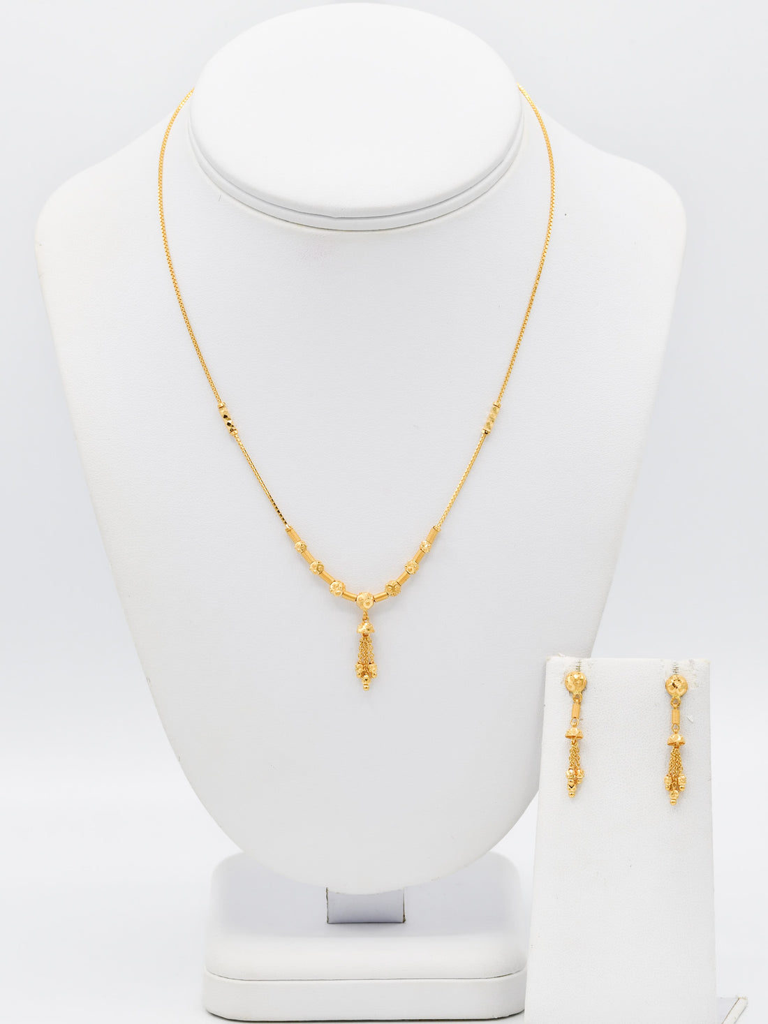 22ct Gold Ball Necklace Set