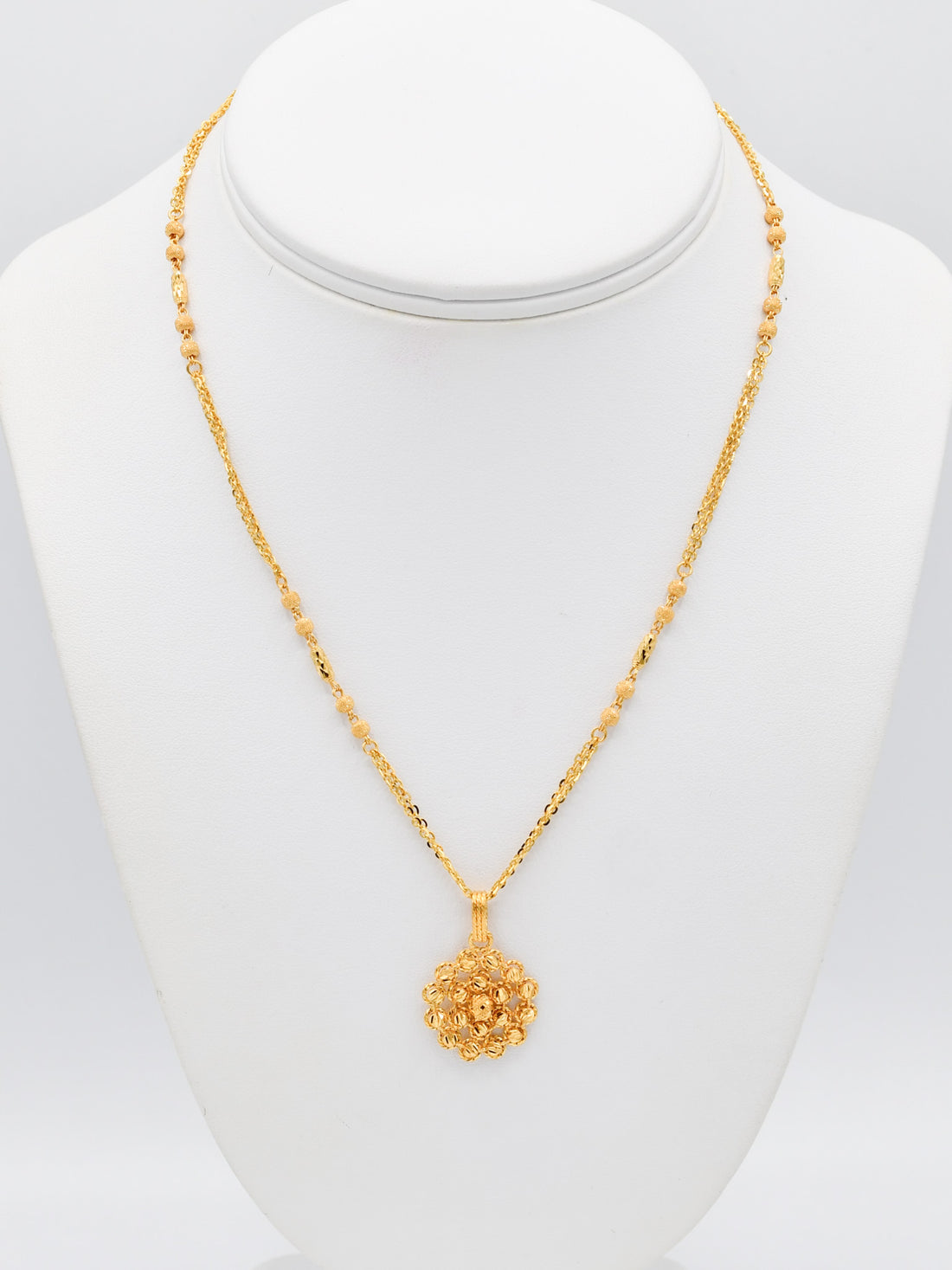 22ct Gold Ball Necklace Set