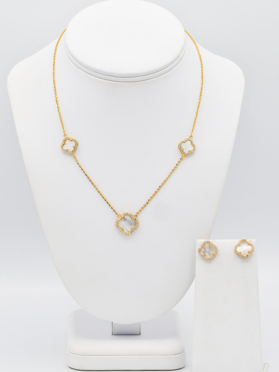 22ct Gold CZ Necklace Set