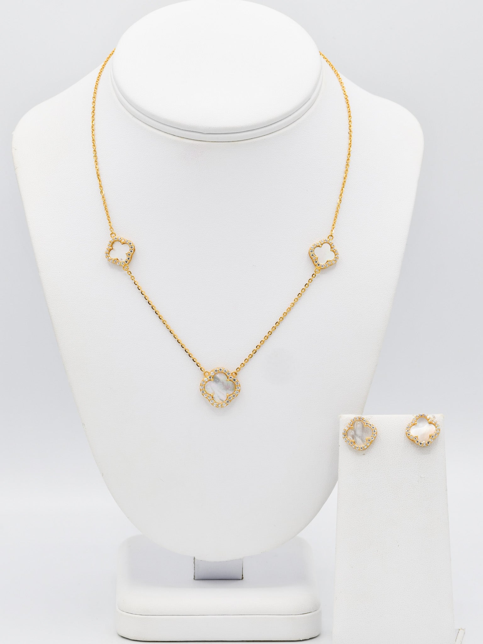 22ct Gold CZ Necklace Set