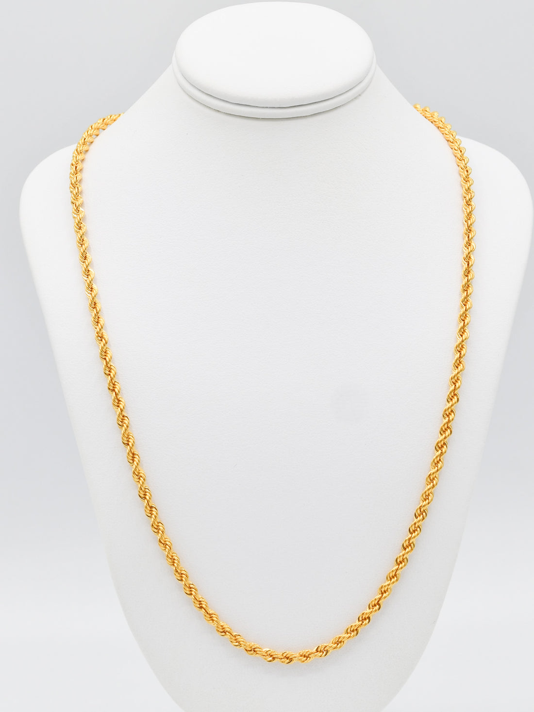 22ct Gold Hollow Rope Chain