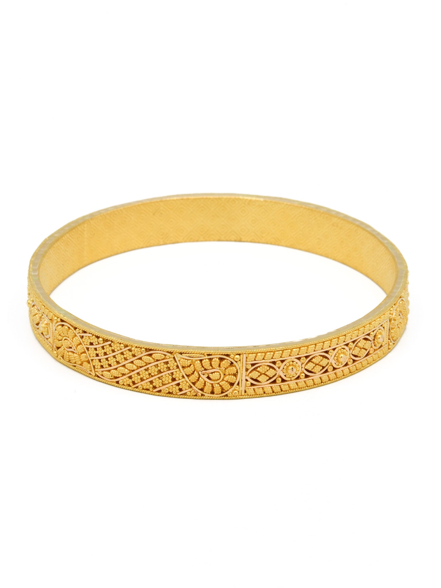 22ct Gold Filigree Pair Bangle