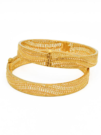 22ct Gold Pair Screw Bangle