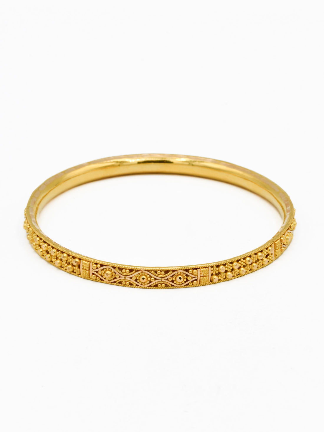 22ct Gold Filigree Pair Bangle