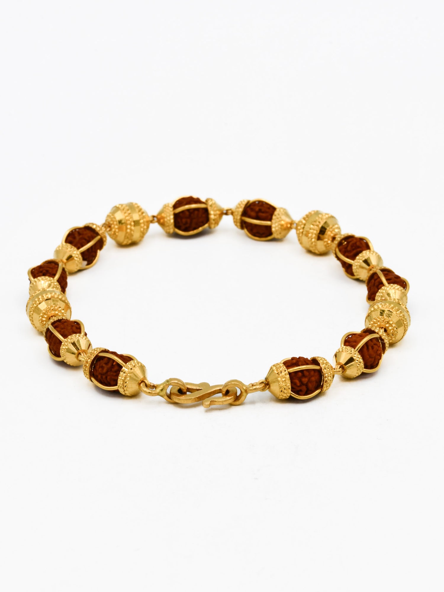 22ct Gold Ball Rudraksh Bracelet