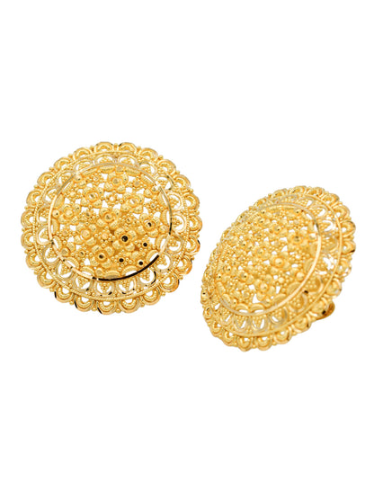 22ct Gold Round Stud Earrings