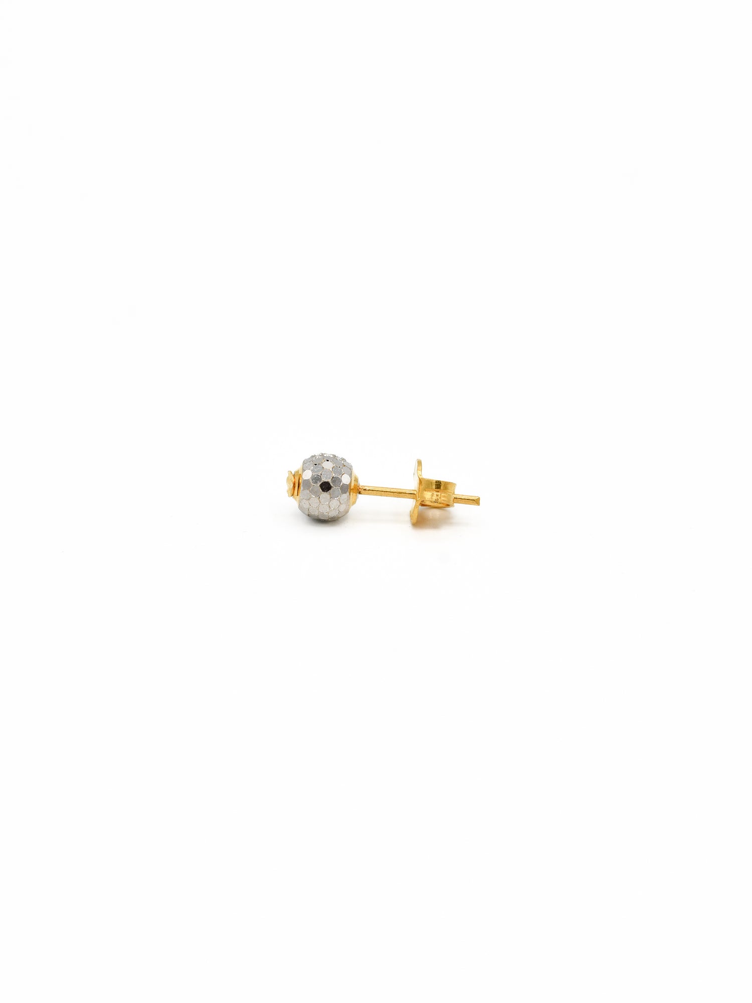 22ct Gold Two Tone Ball Stud Earrings