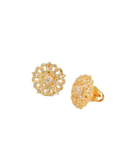 22ct Gold CZ Stud Earrings