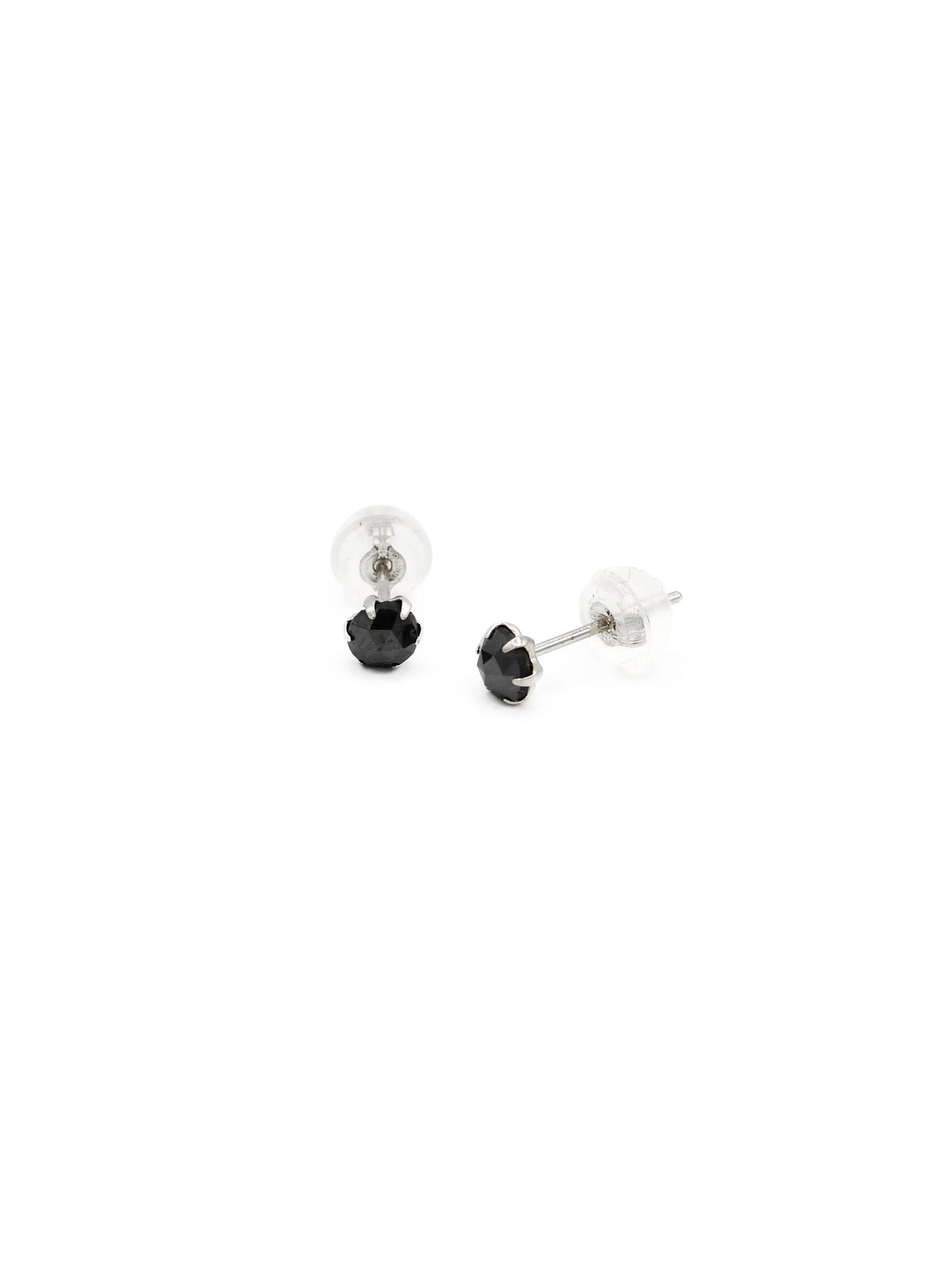 Platinum Black Diamond Earrings