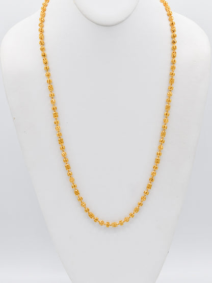 22ct Gold Ball Long Fancy Chain