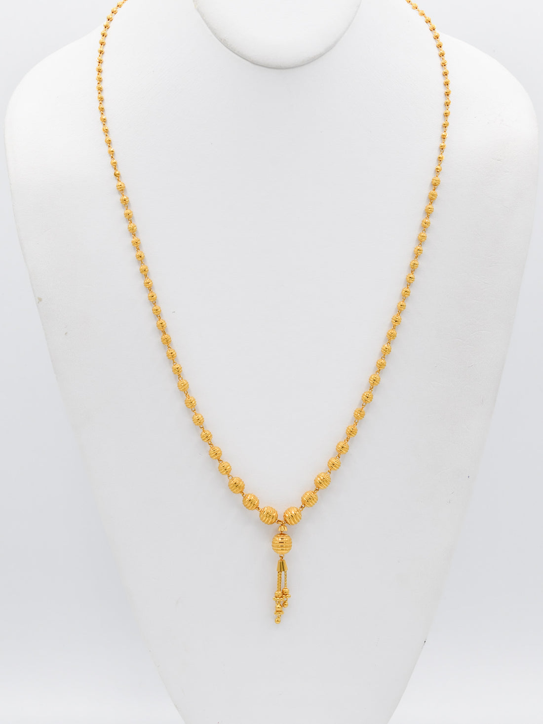 22ct Gold Ball Long Fancy Chain