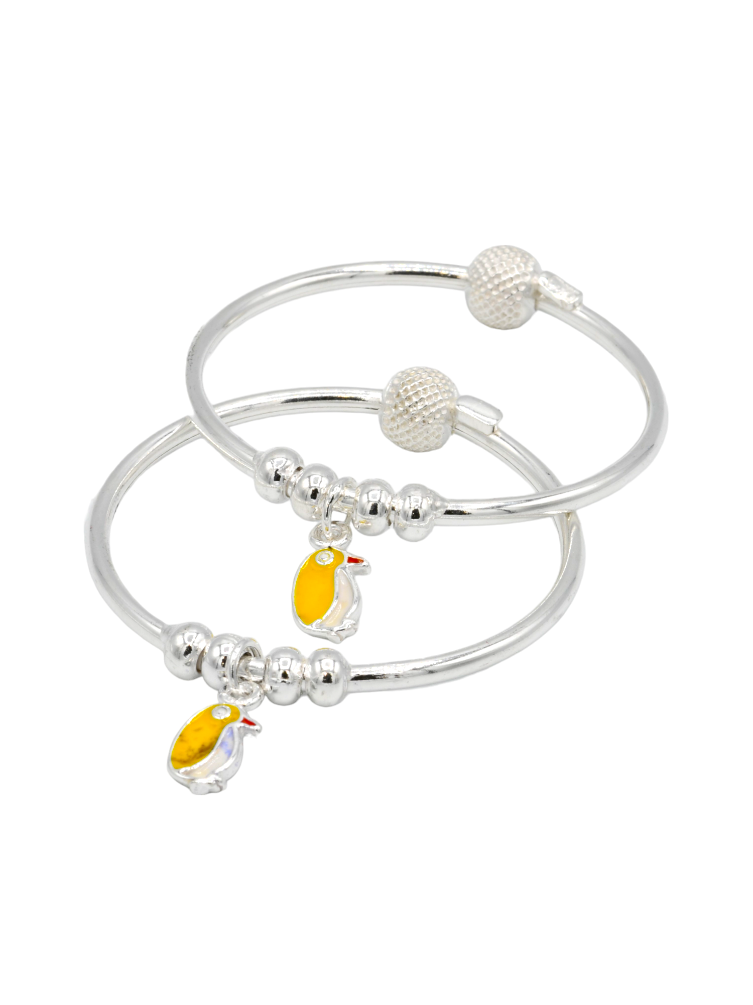 Silver 2 Piece Baby Bangle