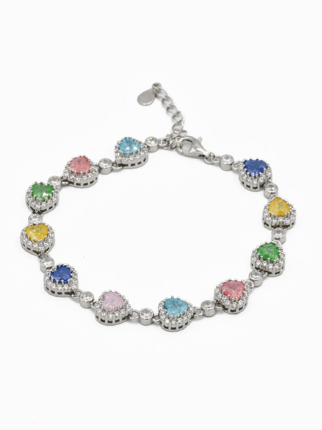 Silver Multi CZ Ladies Bracelet