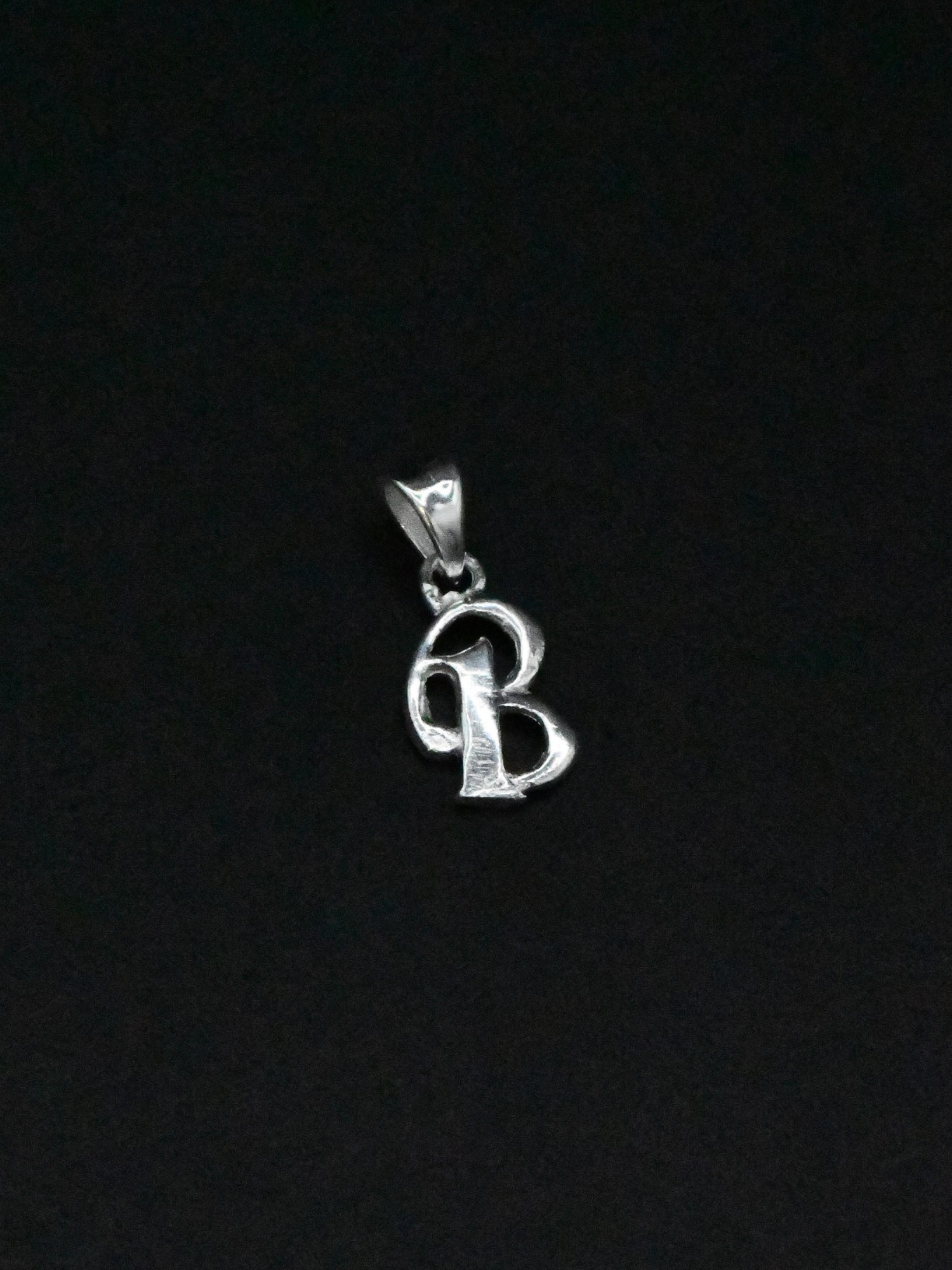 Silver &quot;B&quot; Pendant