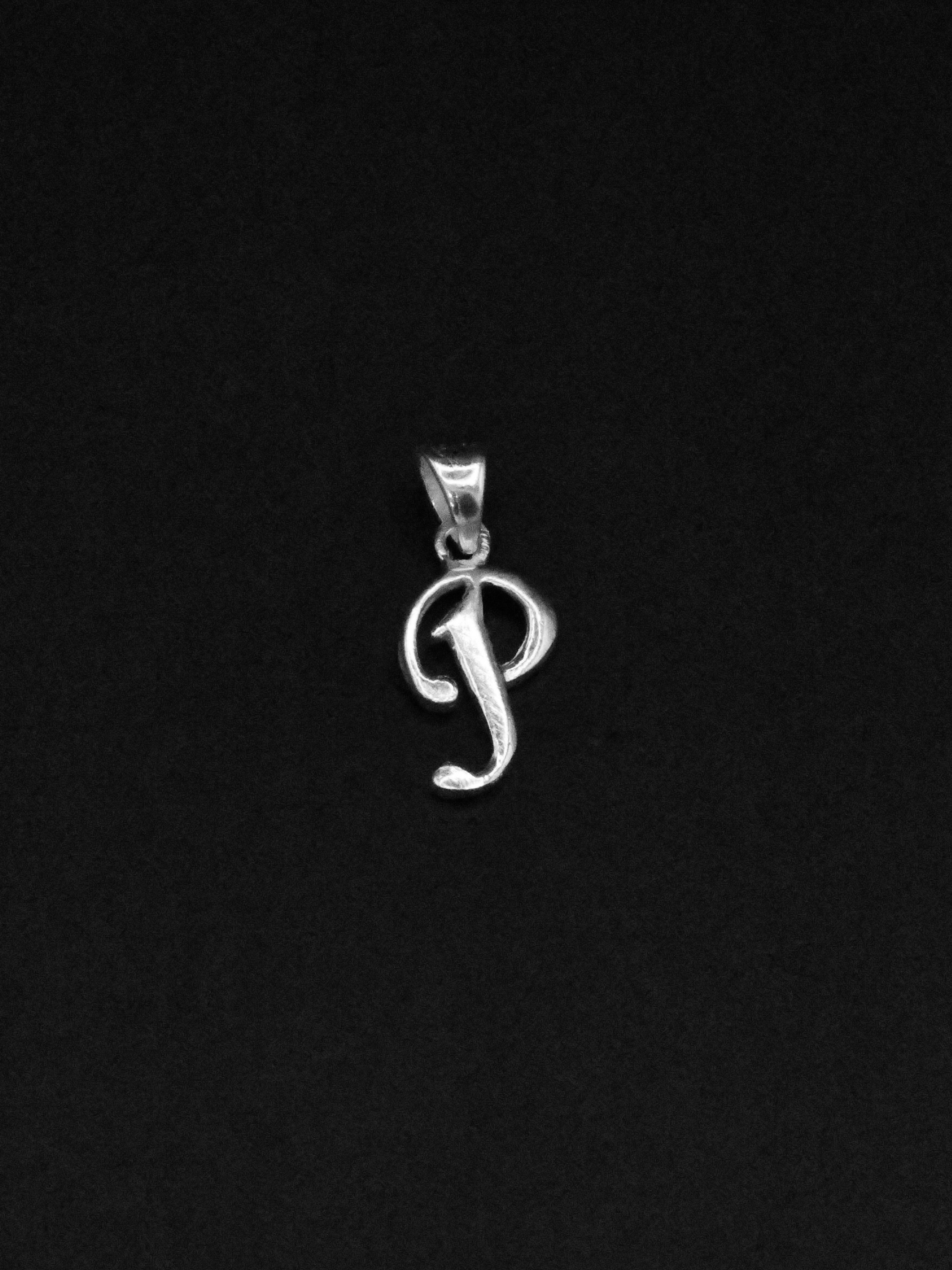 Silver &quot;P&quot; Pendant