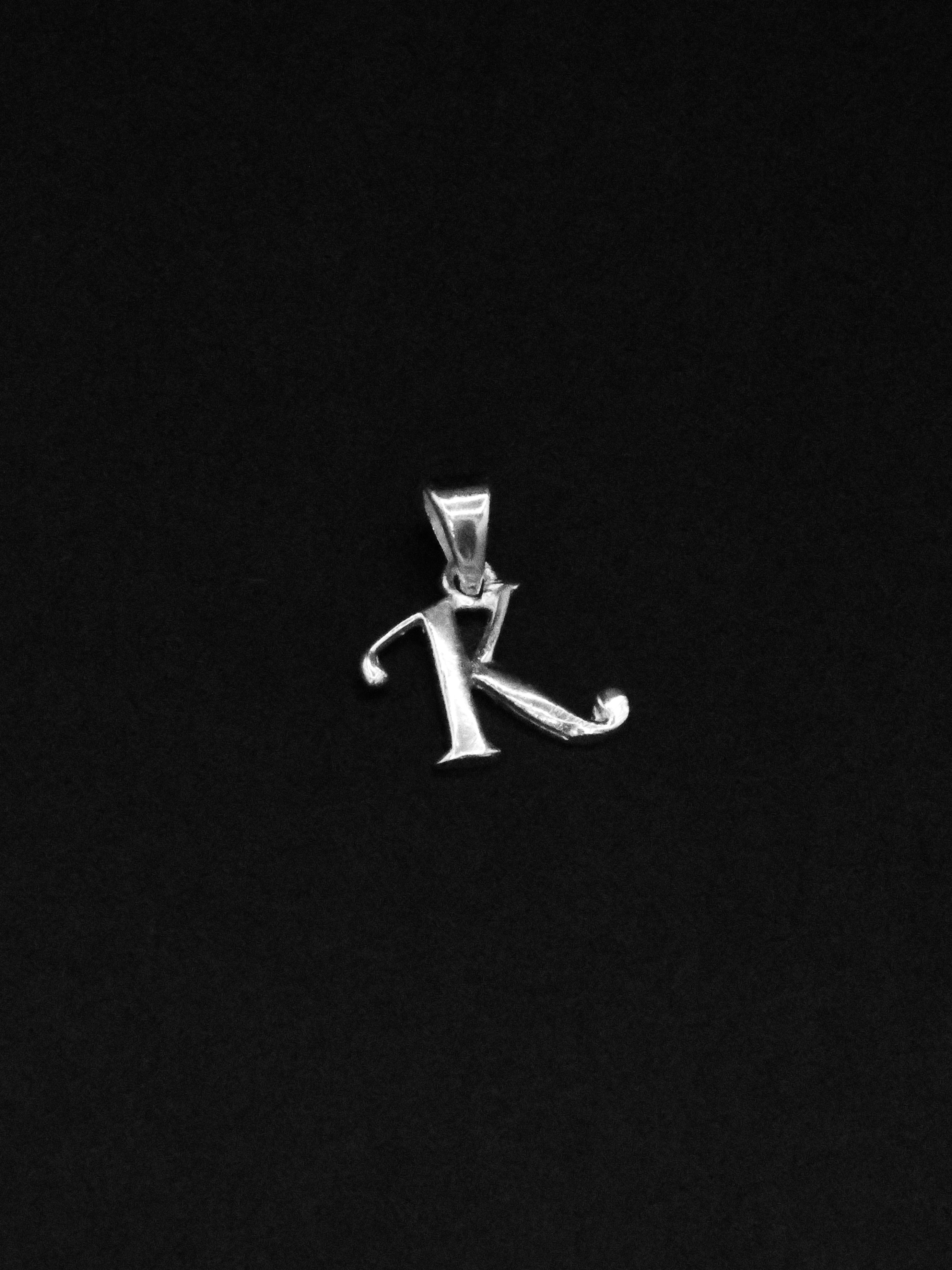 Silver &quot;K&quot; Pendant