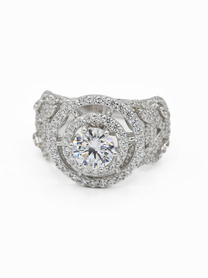 Silver CZ Ladies Ring