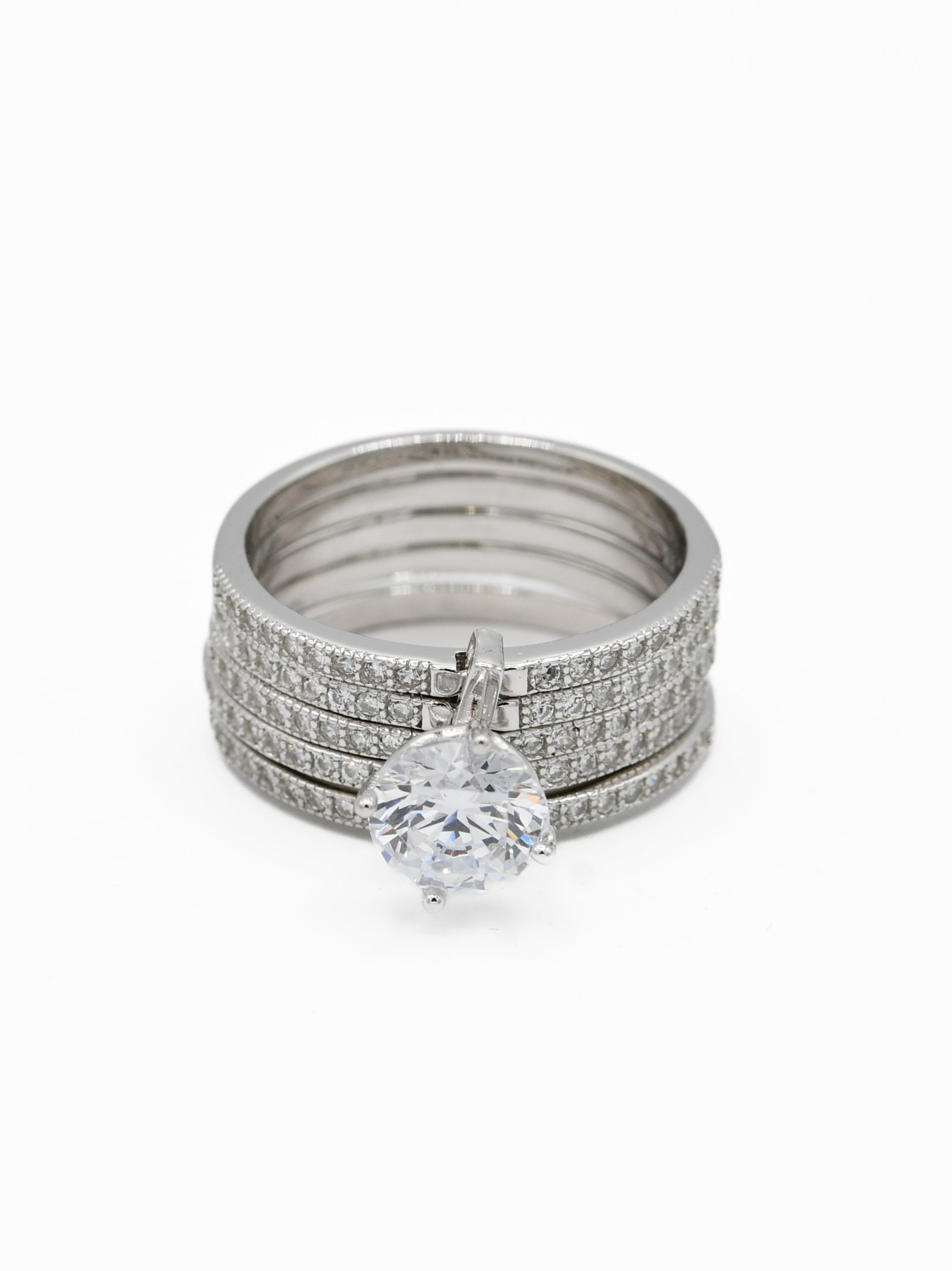 Silver CZ Ladies Ring