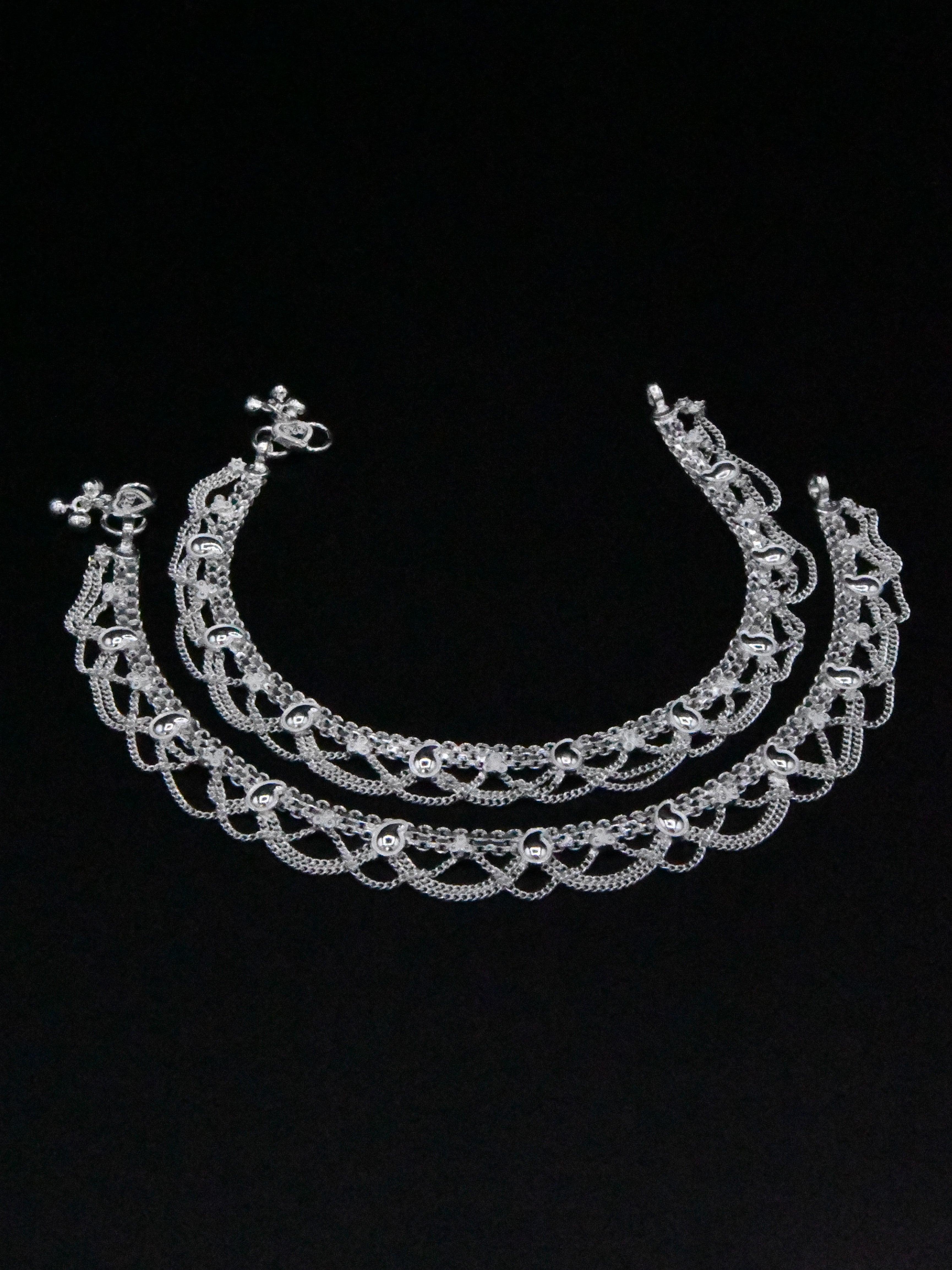 Ladies Silver Anklets