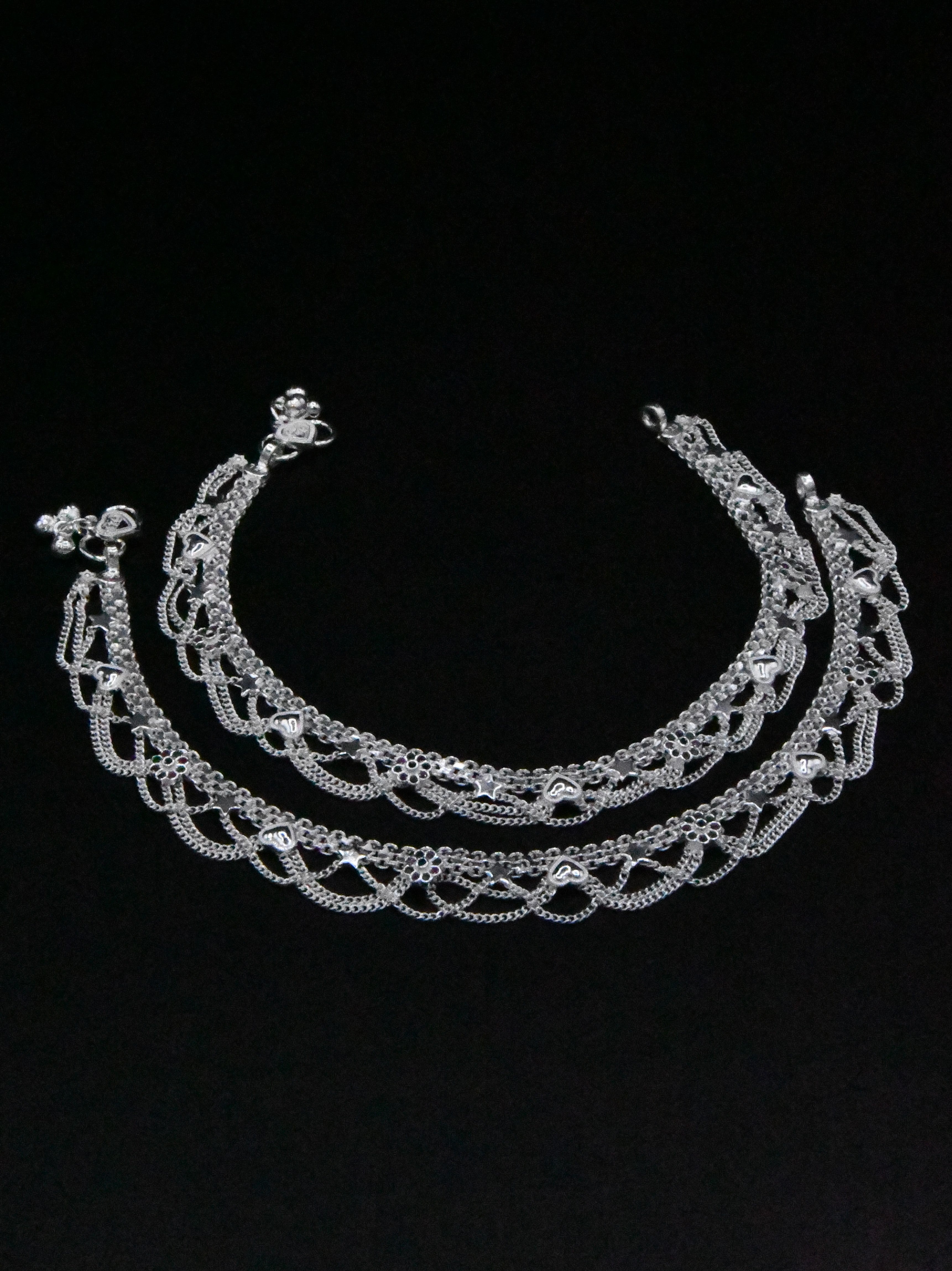 Ladies Silver Anklets