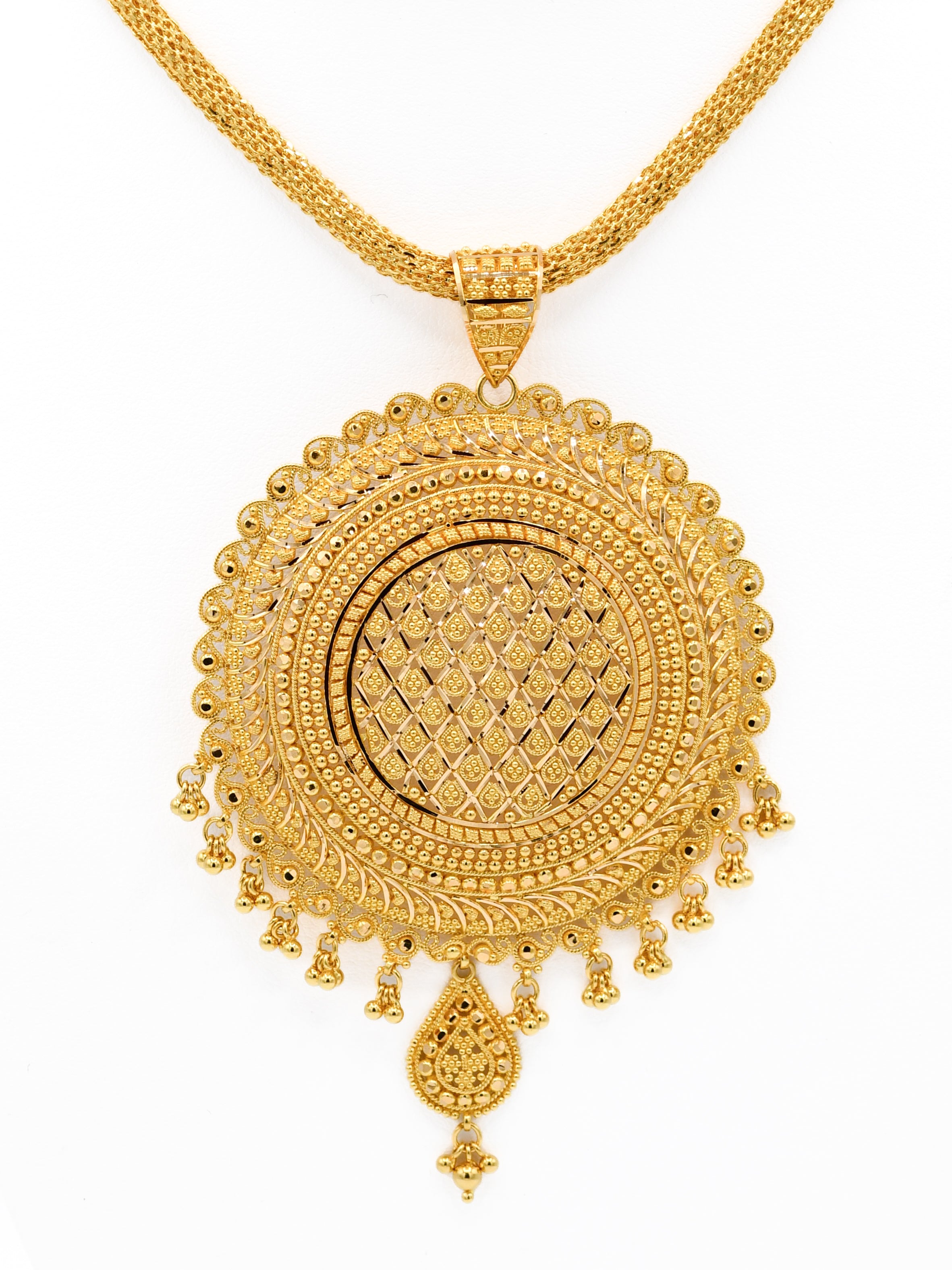 22ct Gold Filigree Round Pendant