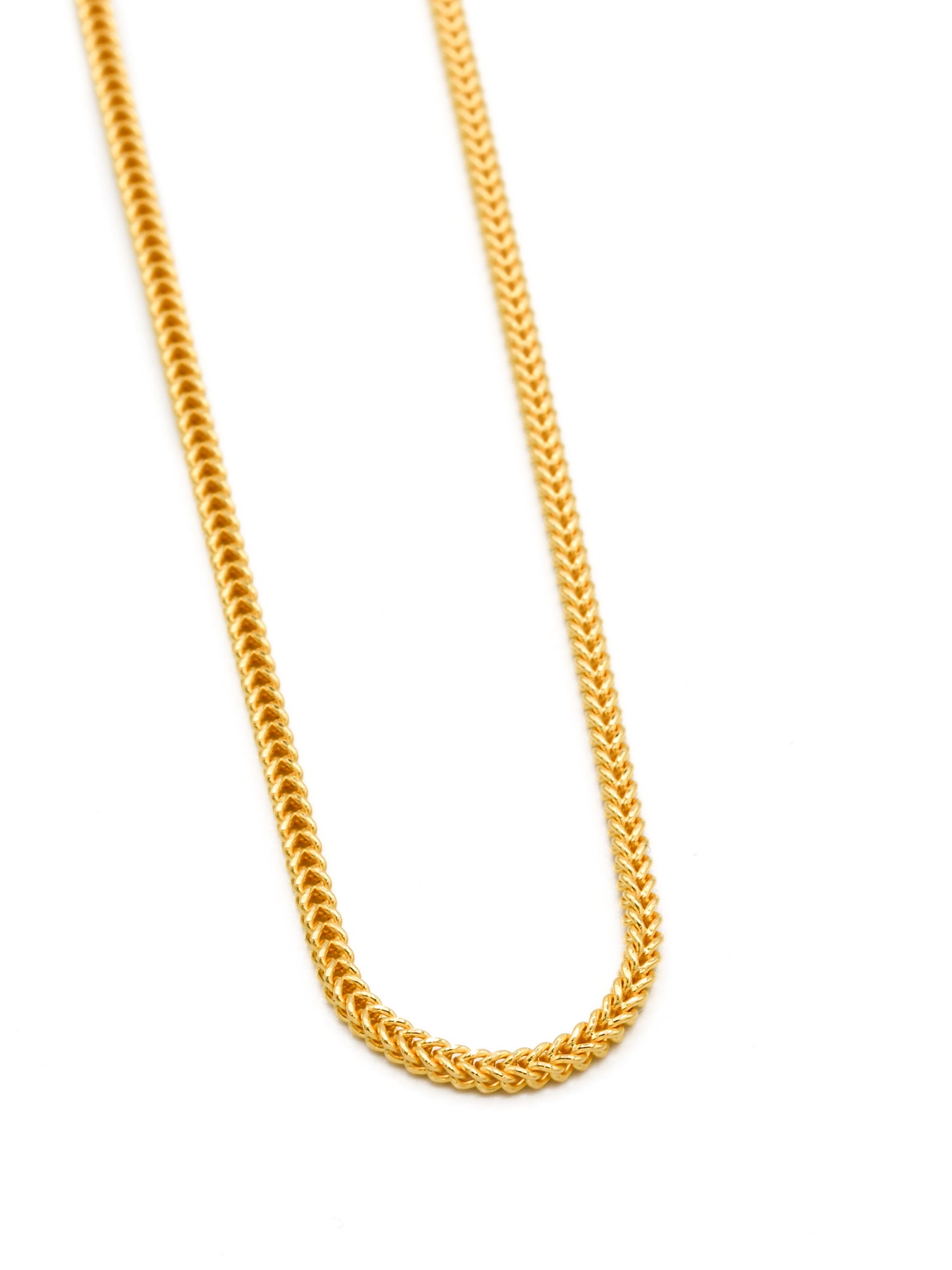 22ct Gold Hollow Fox Tail Chain - 50 CM - Roop Darshan