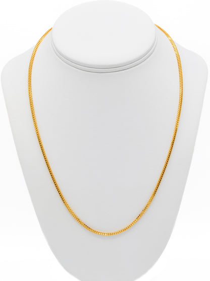 22ct Gold Fox Tail Chain - 50 cm