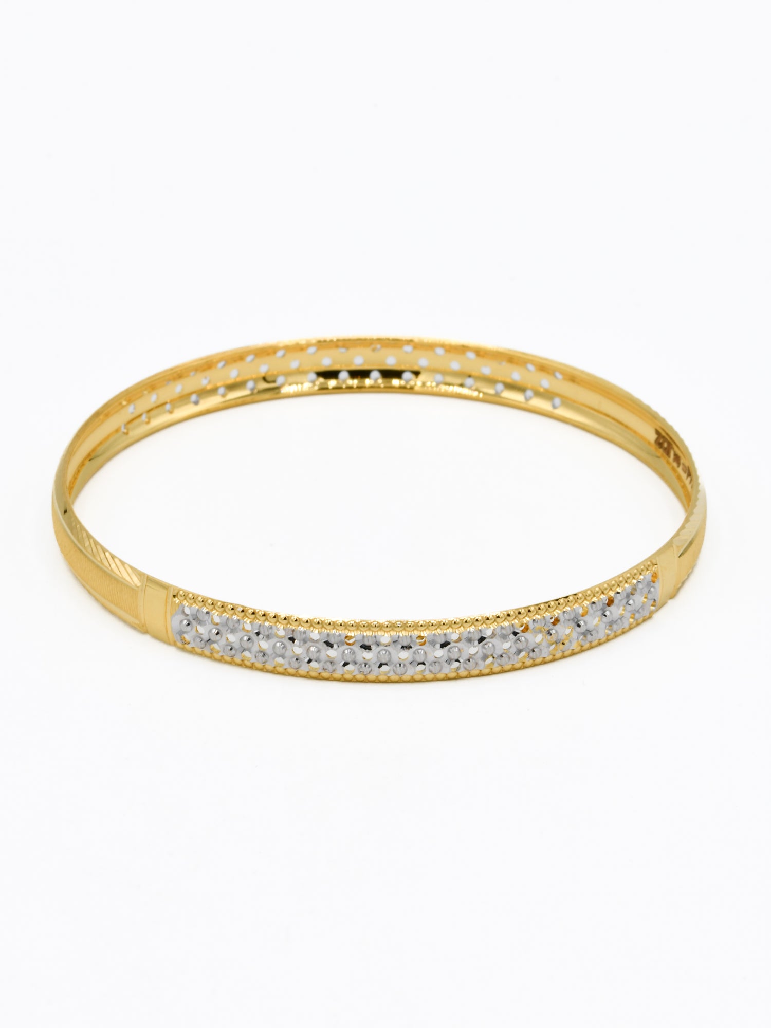 22ct Gold Two Tone Pair Bangle