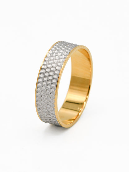 22ct Gold Two Tone Band Ring