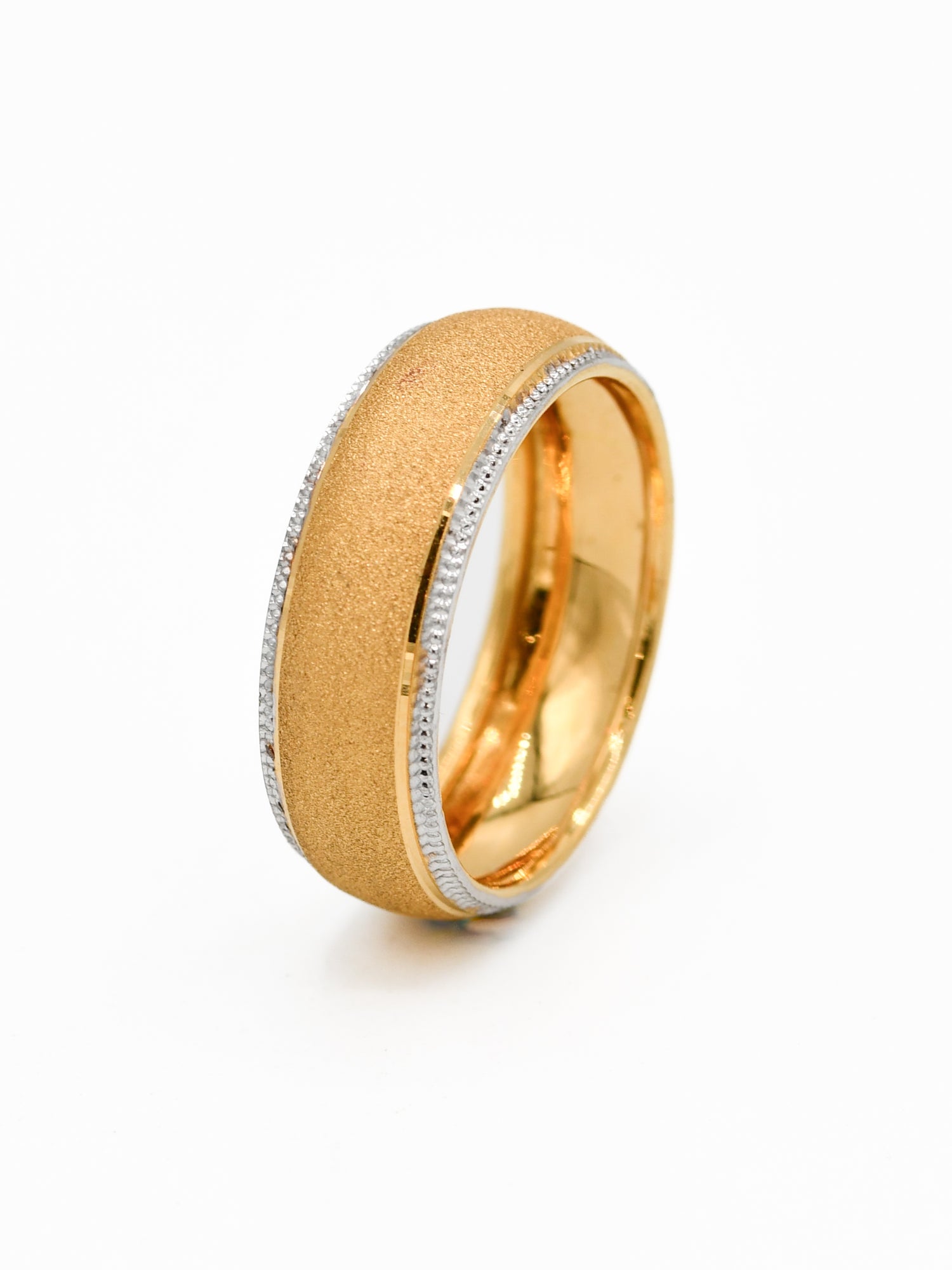 22ct Gold Two Tone Band Ring