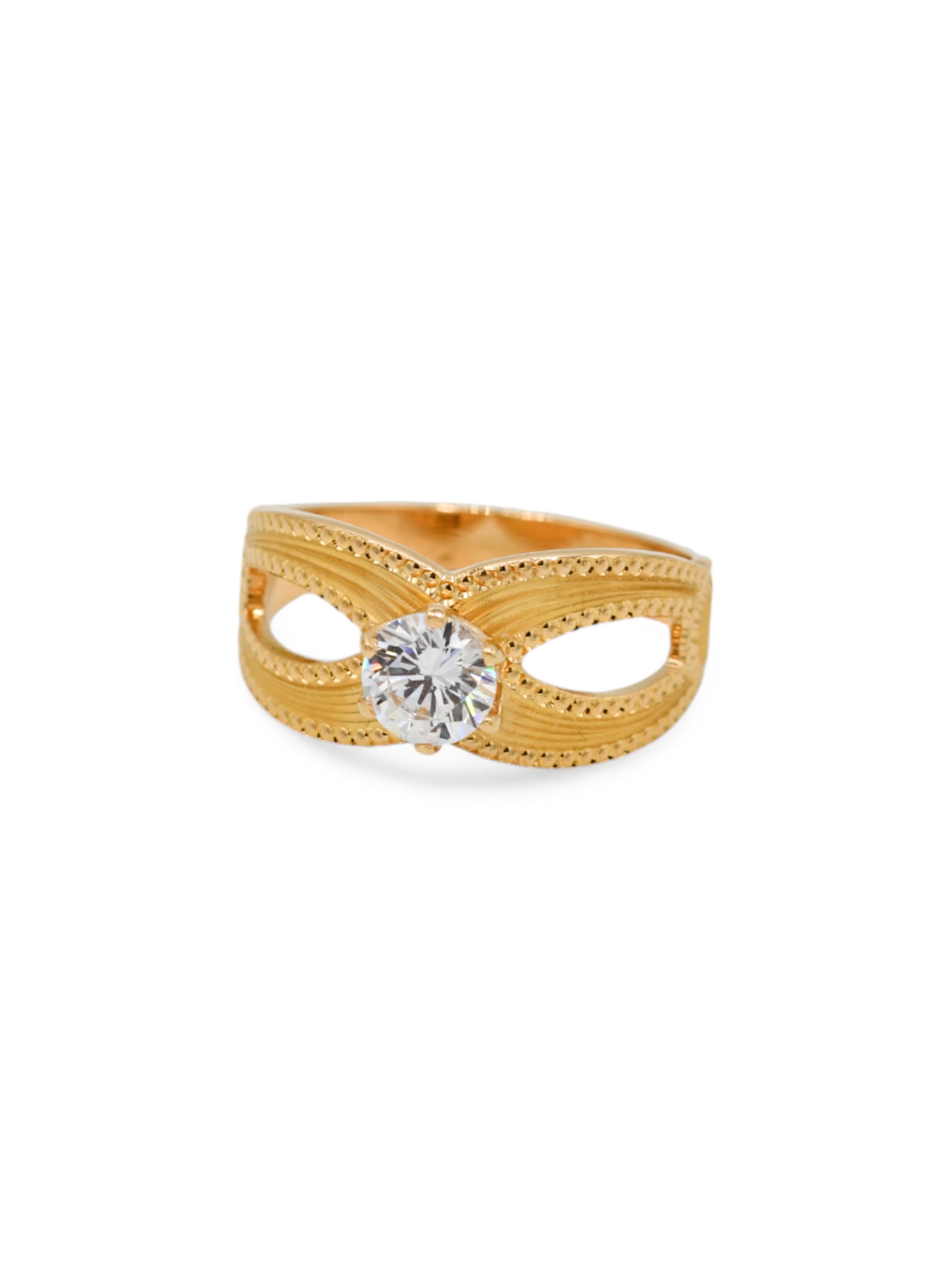 22ct Gold CZ Ladies Ring