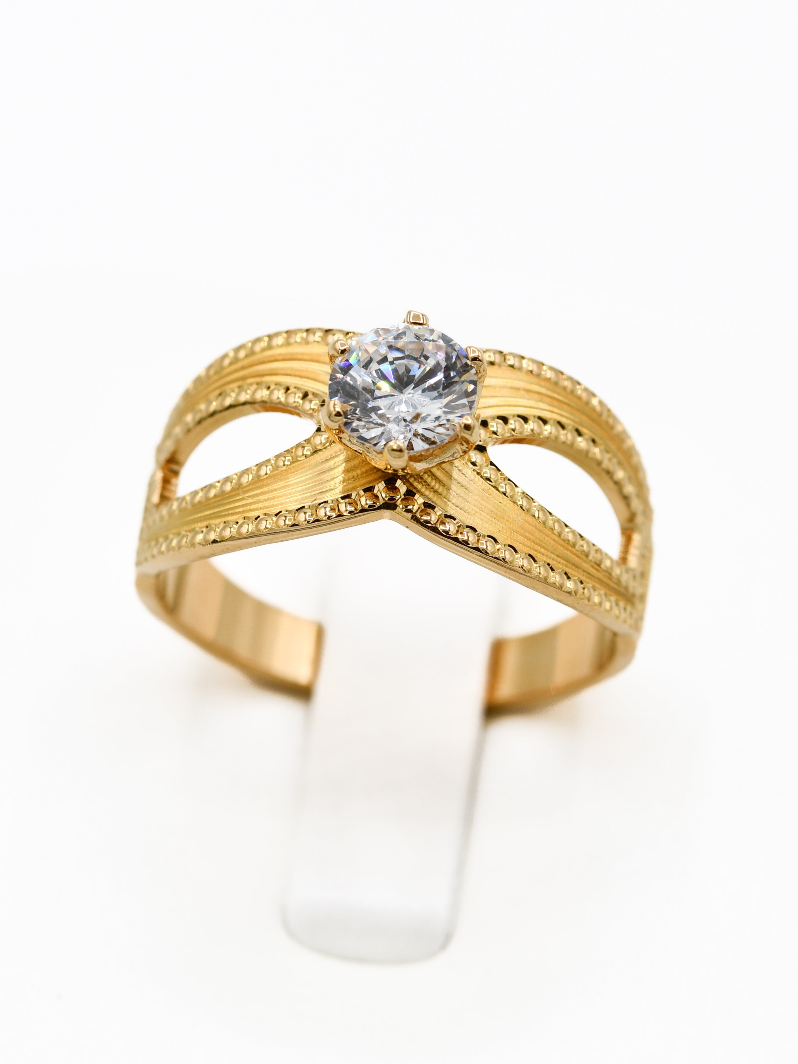 22ct Gold CZ Ladies Ring