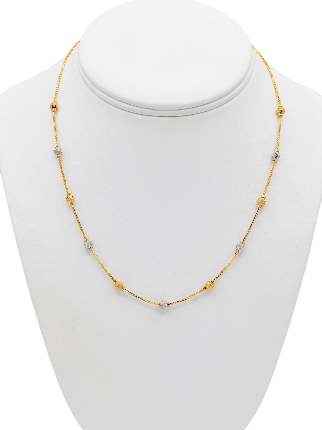 22ct Gold Two Tone Necklace Set