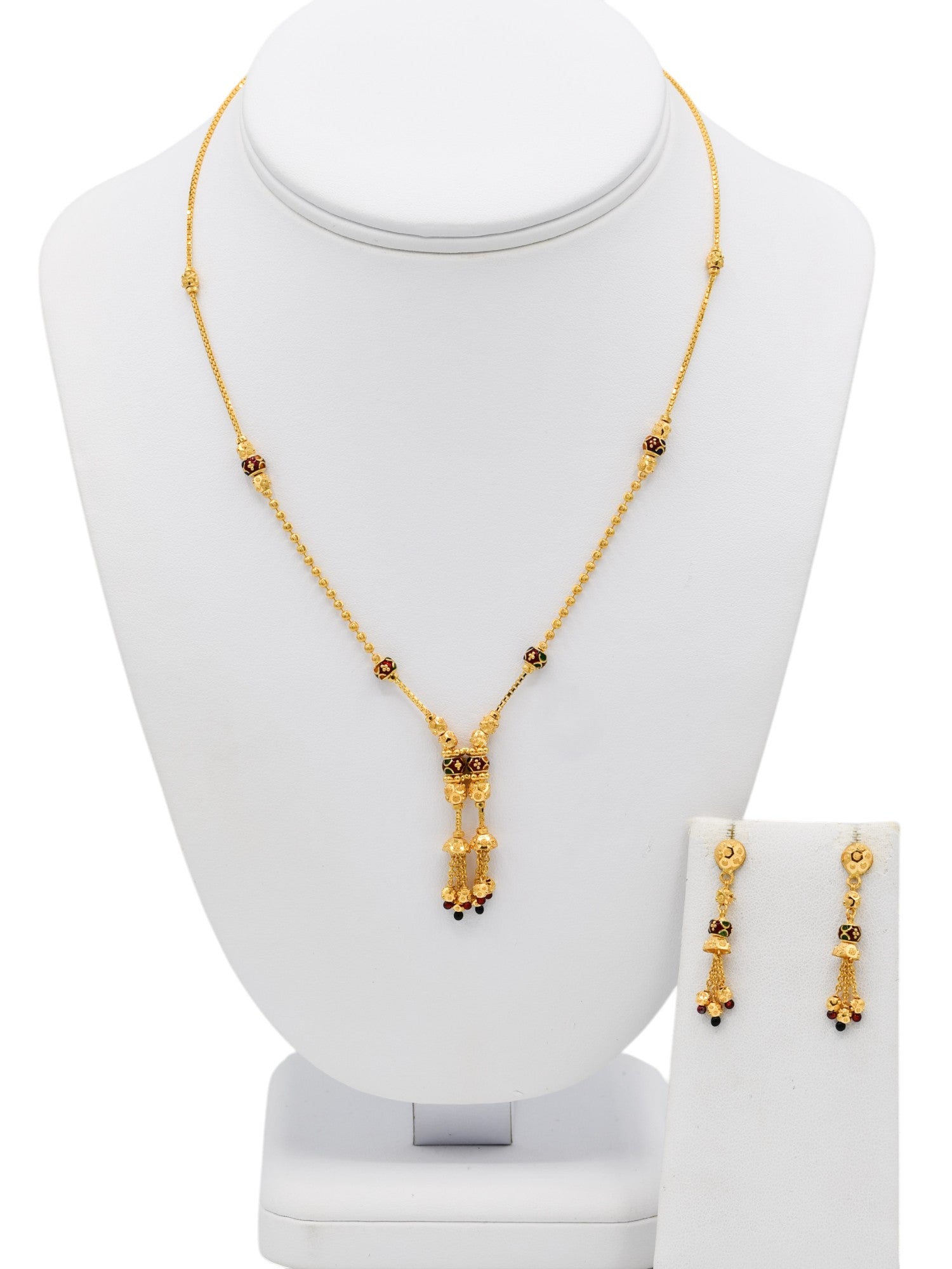 22ct Gold Mina Necklace Set