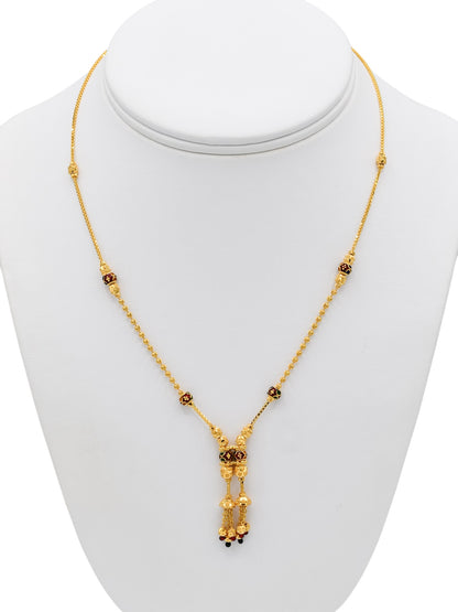 22ct Gold Mina Necklace Set