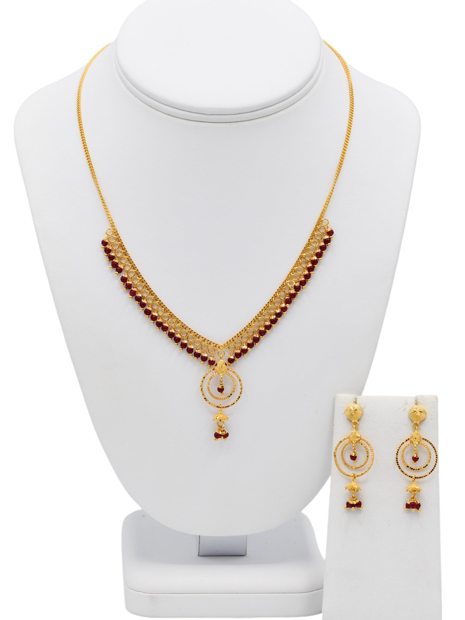 22ct Gold Beads Necklace Set