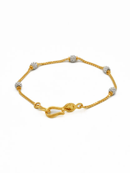 22ct Gold Two Tone Baby Bracelet